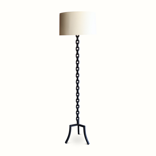 Lampadaire français à chaîne en fer des années 1950