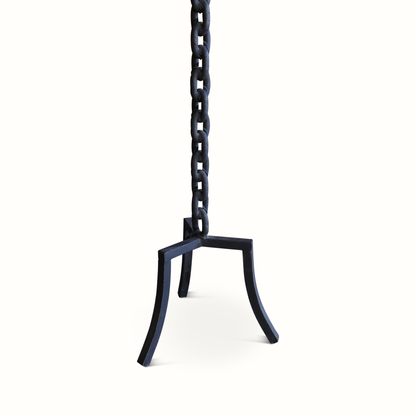 Lampadaire français à chaîne en fer des années 1950