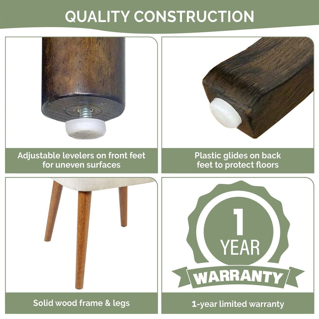 Chaises de salle à manger rembourrées INK IVY Nola avec dossier découpé (lot de 2)