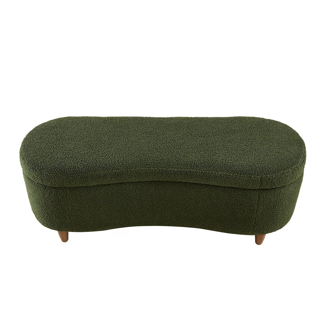 Banc d'appoint de rangement incurvé de style boucle INK IVY Bailey