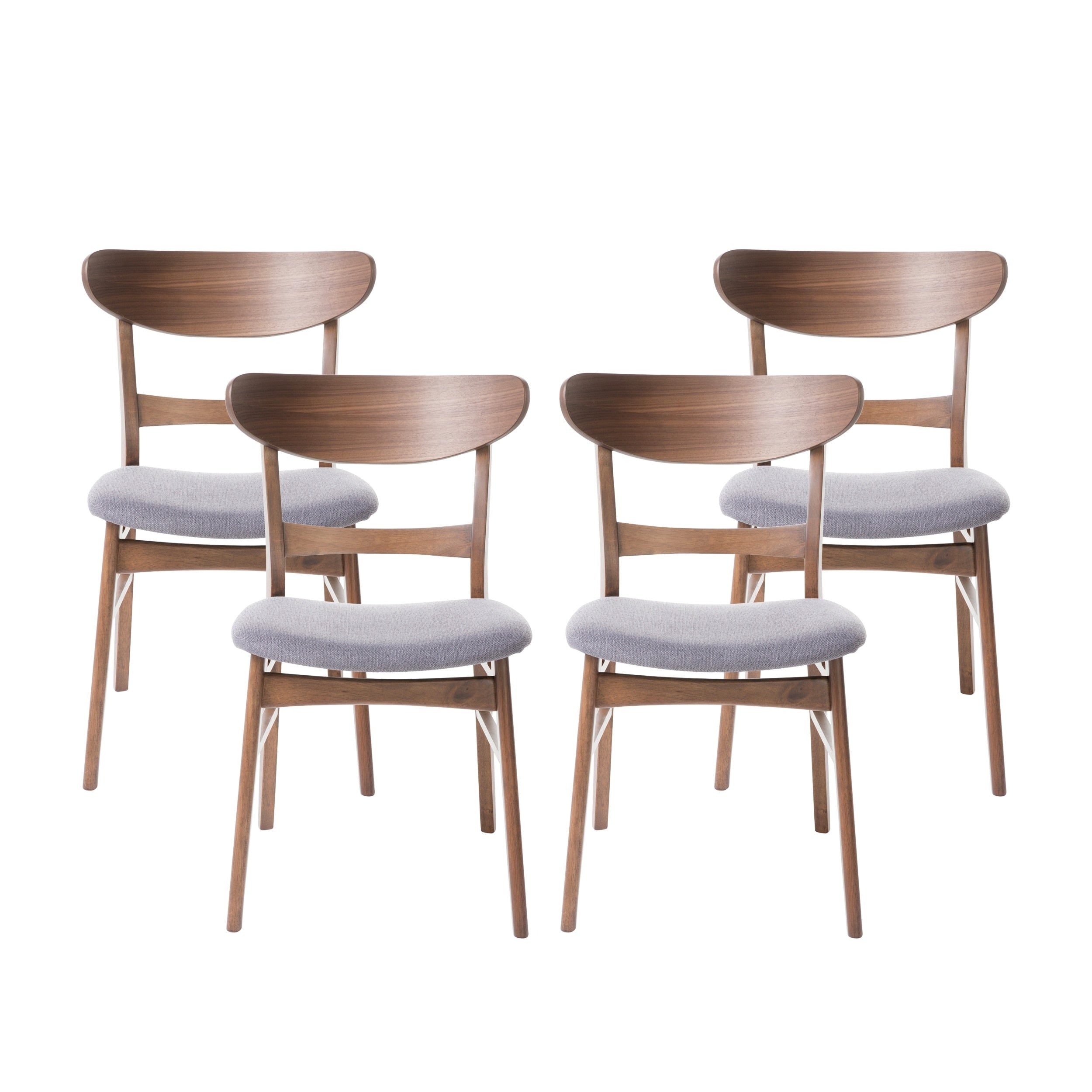 Chaises de salle à manger modernes Idalia du milieu du siècle (lot de 4) par Christopher Knight Home
