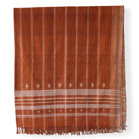 Couvre-lit indien original en orange