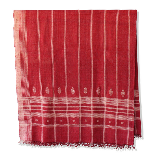 Couvre-lit indien original en rouge