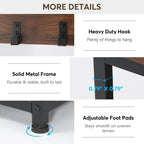 Ensemble de porte-manteaux et de bancs à chaussures pour entrée, porte-manteaux et porte-chaussures de style industriel