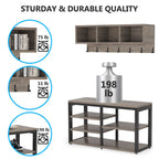 Ensemble de porte-manteaux et de bancs à chaussures pour entrée, porte-manteaux et porte-chaussures de style industriel