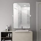 Miroir mural rectangulaire pivotant et inclinable en métal TEHOME Jonathan