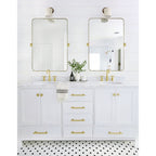 Miroir mural rectangulaire pivotant et inclinable en métal TEHOME Jonathan