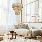 Suspension bohème KAWOTI largeur 26, 5 lumières, 4 niveaux