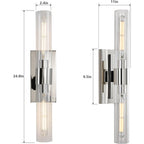 Appliques murales modernes en verre KAYLA, éclairage mural d'intérieur, luminaire de vanité avec abat-jour en verre (lot de 2)