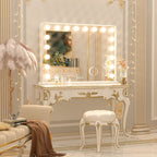 Miroir de maquillage Hollywood Keonjinn à LED avec 15/18 lumières LED