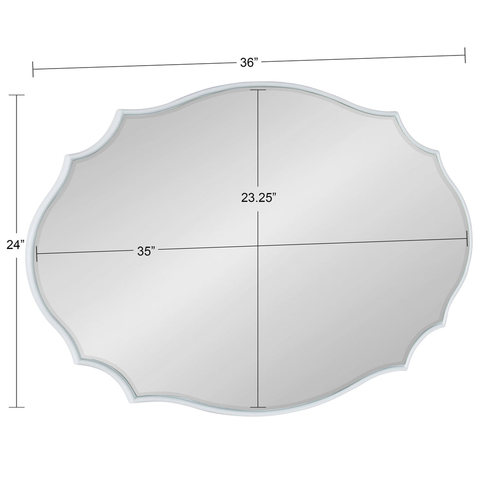Miroir mural ovale festonné Kate et Laurel Leanna