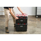 Boîte à outils mobile 3 pièces Keter Stack-n-Roll, rangement et organisation d'outils, système de boîte à outils modulaire en résine durable