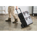 Boîte à outils mobile 3 pièces Keter Stack-n-Roll, rangement et organisation d'outils, système de boîte à outils modulaire en résine durable