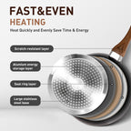 Batterie de cuisine antiadhésive de 15 pièces avec revêtement en granit Kitchen Academy