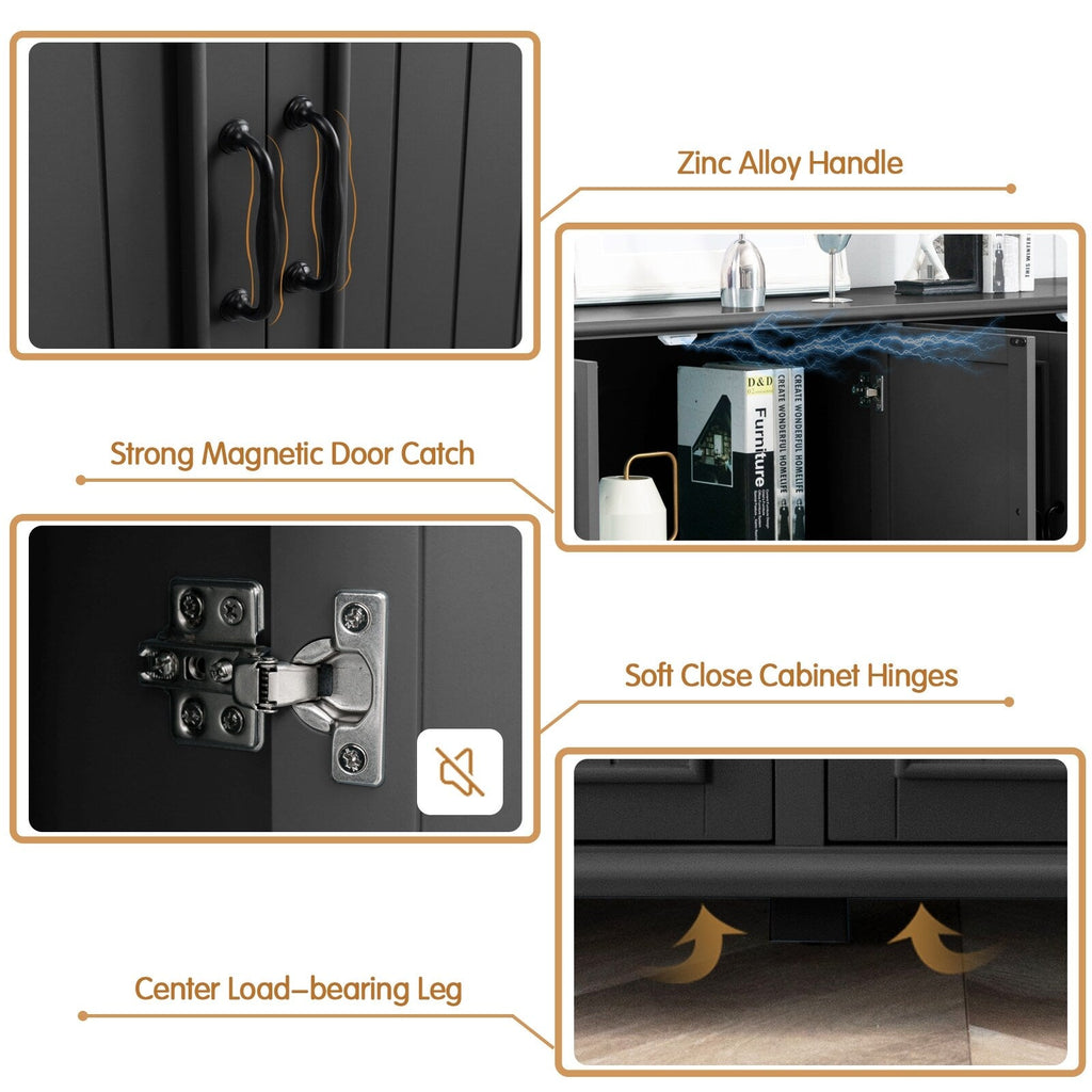 Buffet de cuisine, meuble de bar à café, meuble de rangement d'appoint