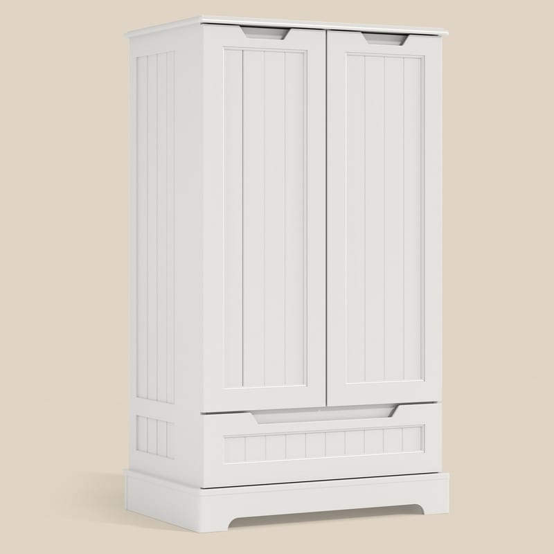 Armoire de rangement pour cuisine, garde-manger, armoire de rangement de salle de bain indépendante avec 2 portes et tiroirs