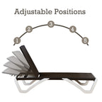 Chaise longue inclinable et réglable Kozyard Alan, pieds entièrement plats en aluminium et résine polypropylène