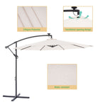 Parasol de terrasse déporté à LED LIVOOSUN de 10 pieds avec base croisée