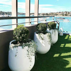 DreamPatio La Mirada 1-piece Fiberstone Tapered Planter for Indoor/Outdoor