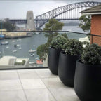 DreamPatio La Mirada 1-piece Fiberstone Tapered Planter for Indoor/Outdoor