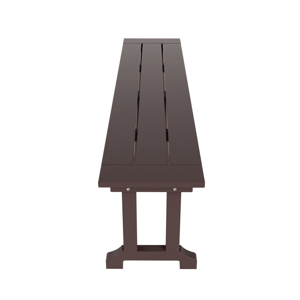 Banc de terrasse extérieur Polytrends Laguna en PEHD toutes saisons 65