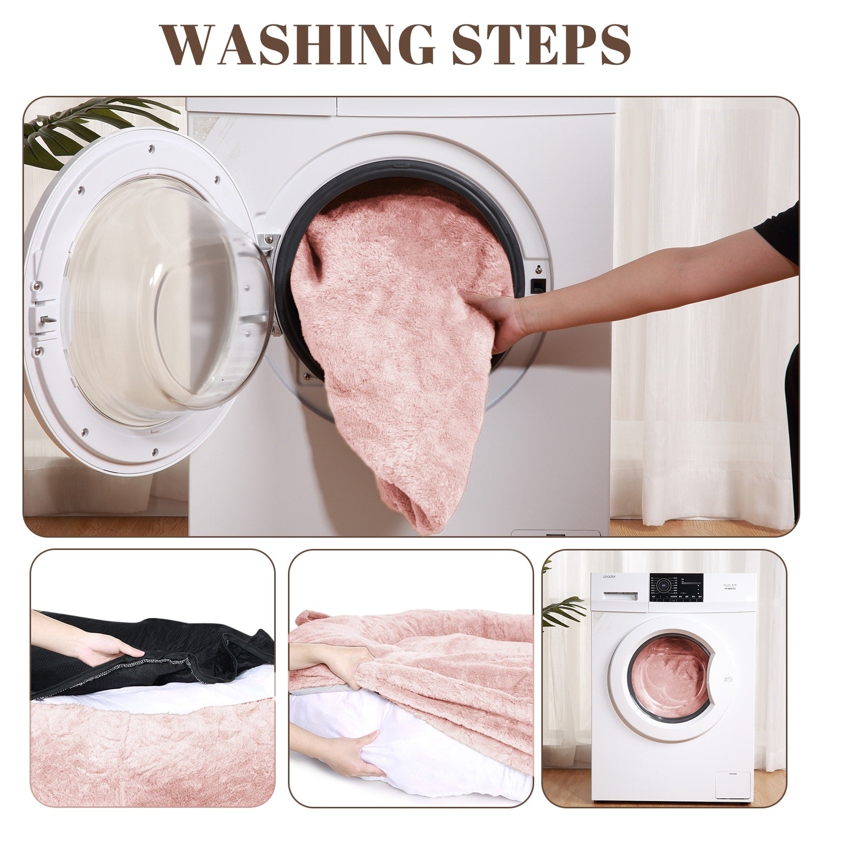 Grand panier pour chien lavable, taille humaine, avec housse amovible