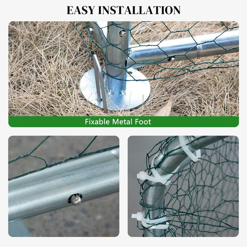 Grand poulailler en métal avec cage à volaille