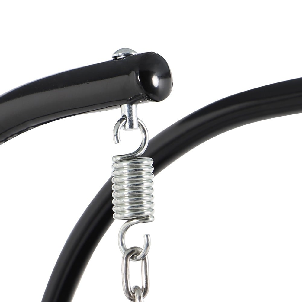 Fauteuil suspendu LeisureMod pour 2 personnes avec support - Chaise longue hamac en rotin et osier pour patio extérieur/intérieur avec coussins