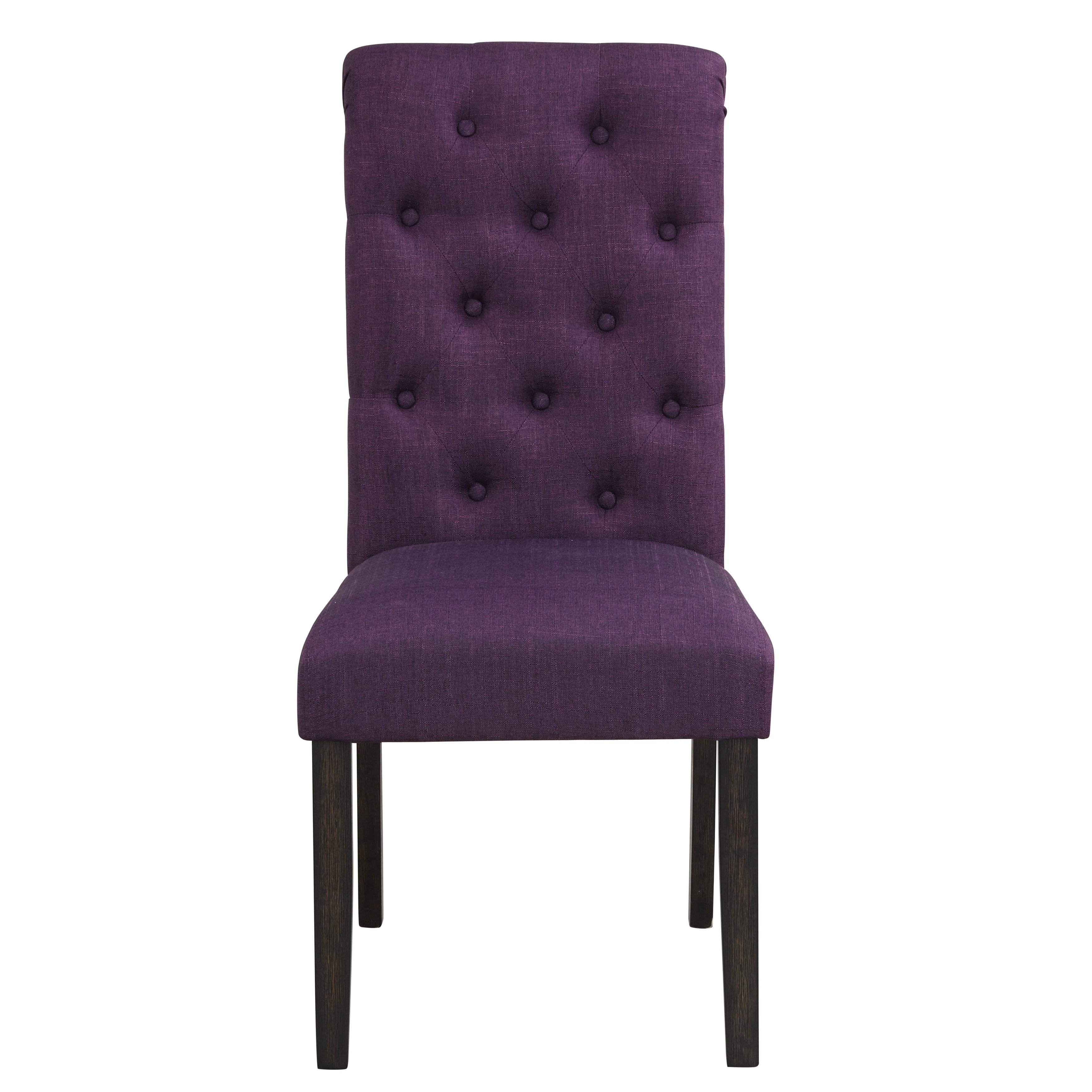 Chaise de salle à manger capitonnée en bois massif Leviton de Roundhill Furniture (lot de 2)