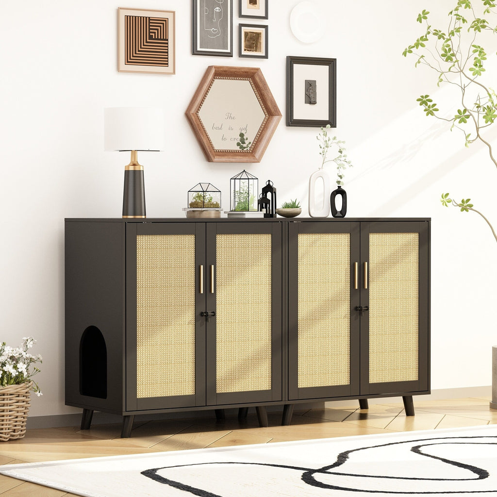 Enceinte de bac à litière pour chat Meubles Table d'appoint Canapé Table