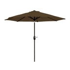 Parasol de patio Lopes de 9 pieds avec base en finition bronze et support de poids inclus