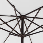 Parasol de patio Lopes de 9 pieds avec base en finition bronze et support de poids inclus