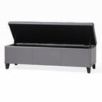 Banc de rangement en similicuir Lucinda par Christopher Knight Home - 51,25 L x 17,50 l x 16,25 H