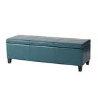 Banc de rangement en similicuir Lucinda par Christopher Knight Home - 51,25 L x 17,50 l x 16,25 H
