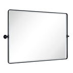 Miroir de salle de bain/de vanité biseauté horizontal TEHOME Lutalo