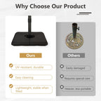 MAISON ARTS Parasol déporté hydraulique automatique de 12 pieds avec mât en aluminium et rotation à 360 degrés