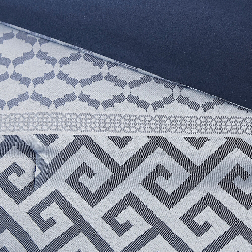 Ensemble de couette jacquard géométrique Madison Park Christian 7 pièces