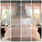 Madison Park Essentials Loretta 24 pièces dans un sac avec panneaux de fenêtre et ensemble de draps