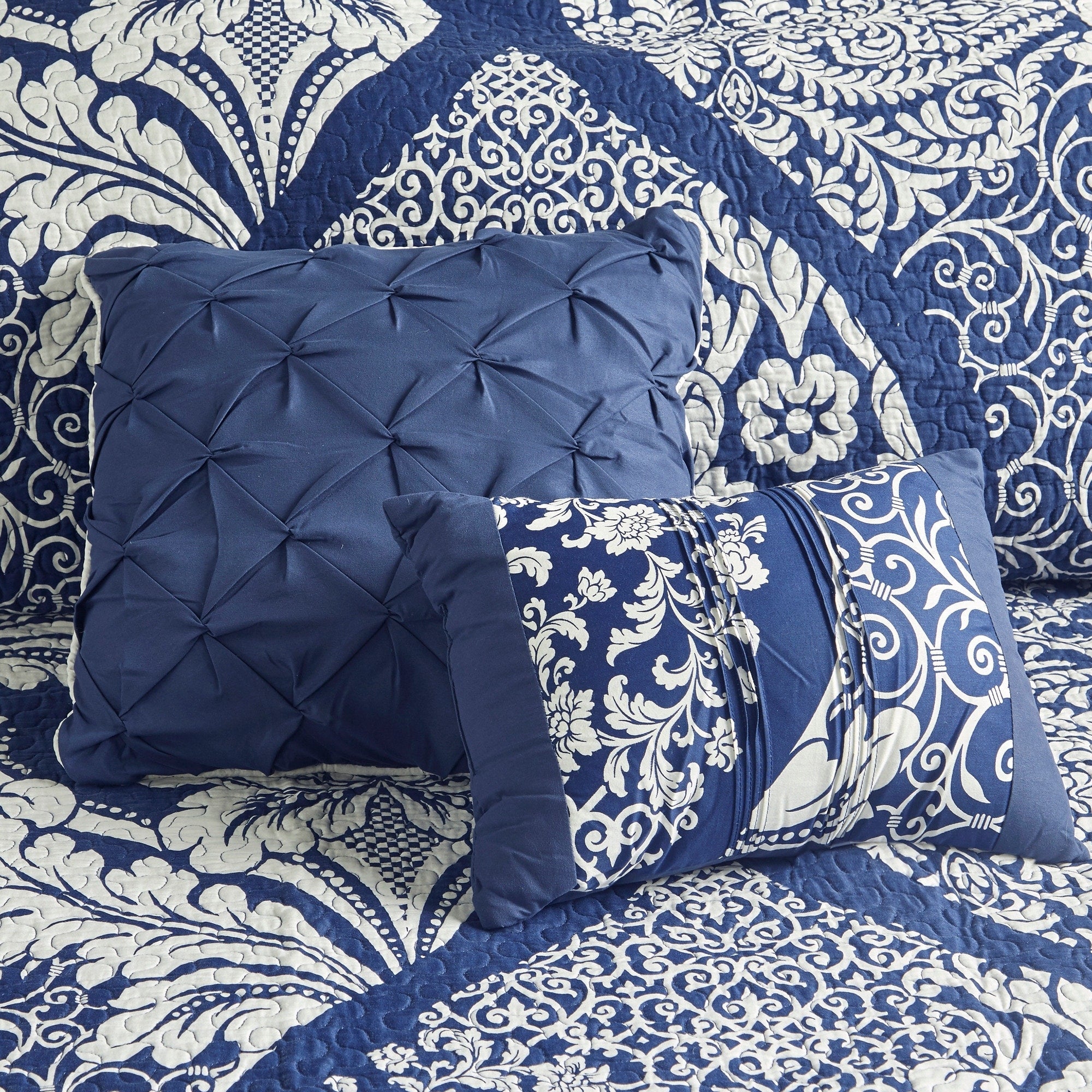 Madison Park Marcella Ensemble de couette en coton imprimé 7 pièces