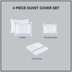 Parure de lit Madison Park Signature 500 fils au pouce carré, 100 % satin de coton brodé, collection de luxe