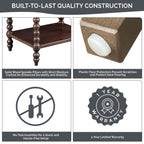 Table de chevet Madison Park Signature Beckett en bois tourné avec tiroir et étagère