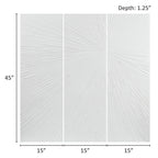 Ensemble de 3 triptyques muraux en résine dimensionnelle peints à la main Madison Park Signature Sunburst