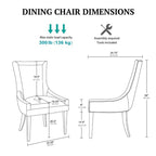 Chaises de salle à manger rembourrées Madison Park Signature Ultra avec pieds en bois (lot de 2) - N/A