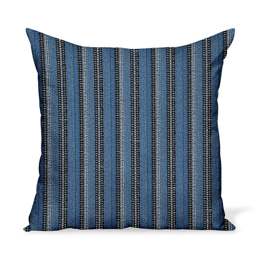 Coussin d'extérieur Majorelle noir sur indigo de Peter Dunham Textiles