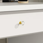 Coiffeuse avec éclairage LED, miroir et tabouret