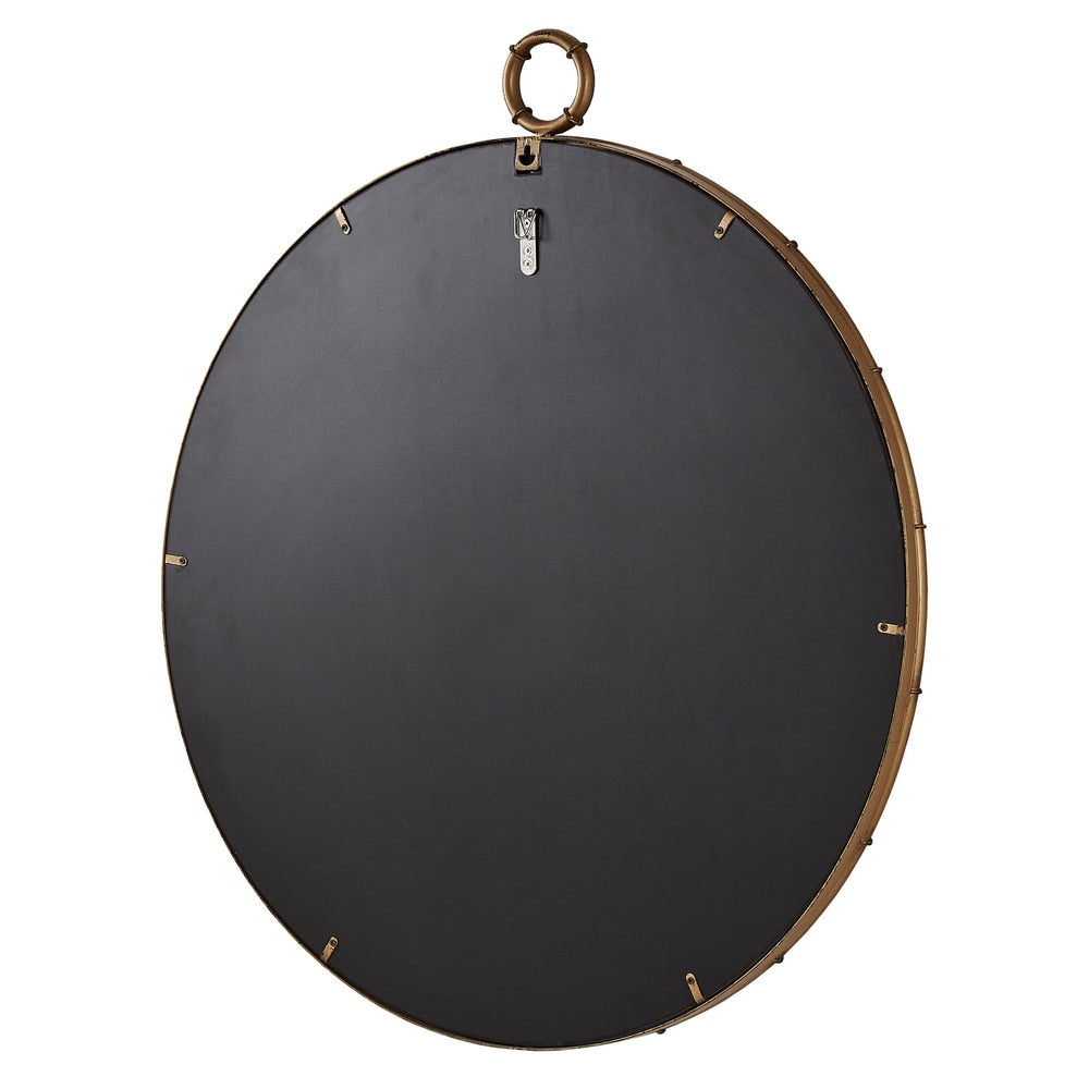 Miroir mural rond Marza finition laiton antique par iNSPIRE Q Modern
