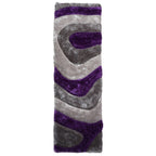 Tapis à poils longs Mateos au design abstrait