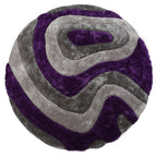 Tapis à poils longs Mateos au design abstrait