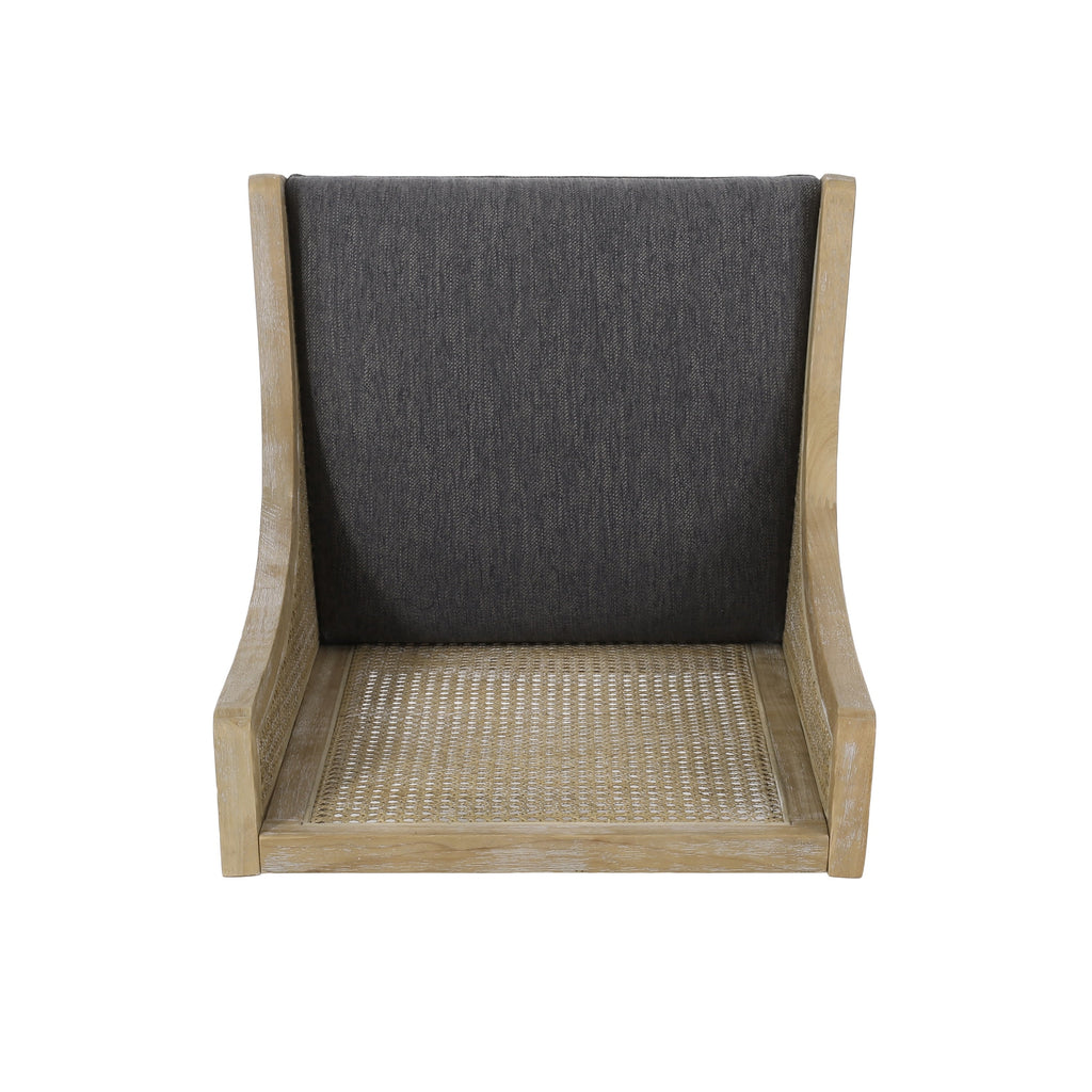 Chaises de salle à manger rembourrées en rotin et bois Maurers (lot de 2) par Christopher Knight Home