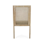 Chaises de salle à manger rembourrées en rotin et bois Maurers (lot de 2) par Christopher Knight Home